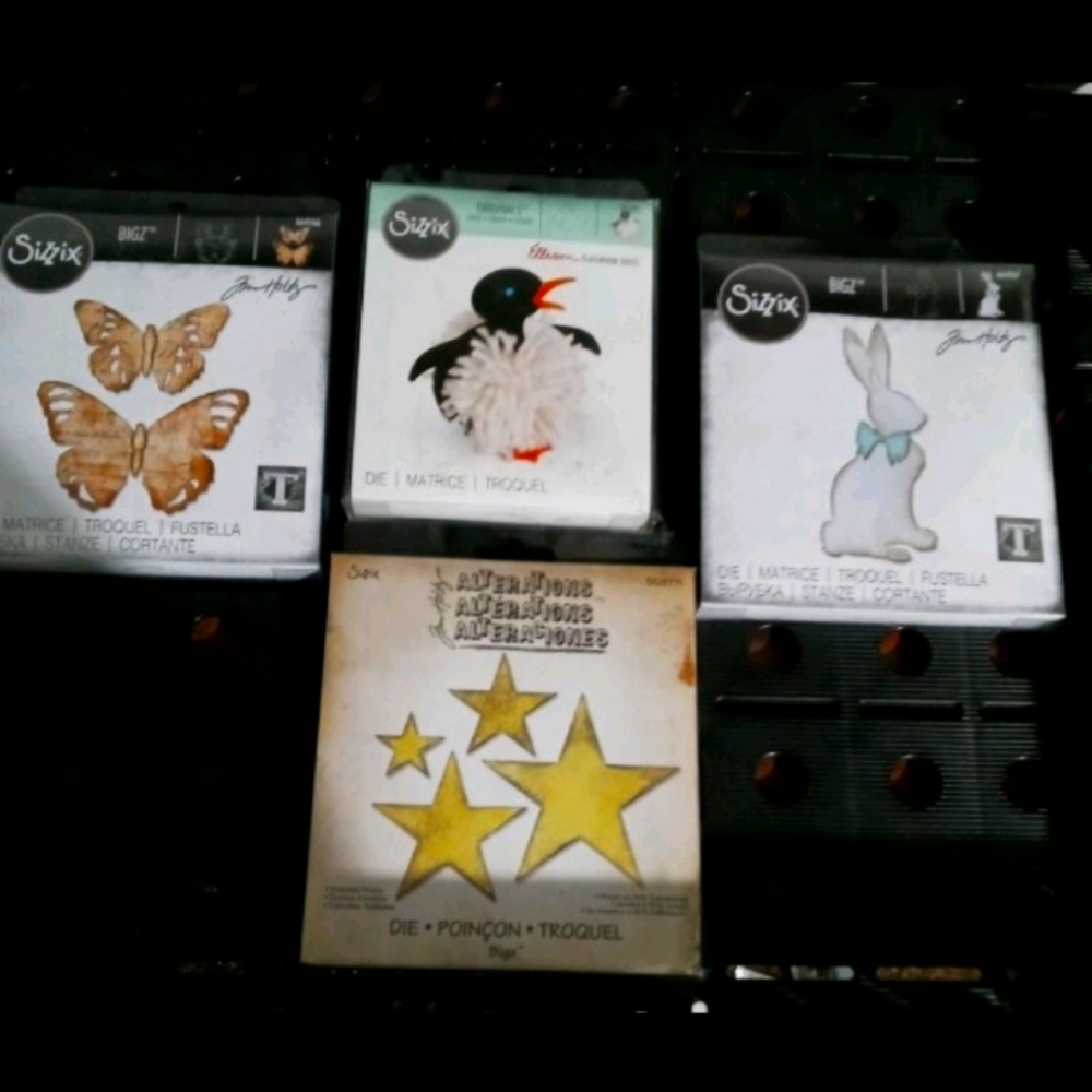 NEW! 4 Piece BUNDLE Sizzix Dies Die Cut Crafts